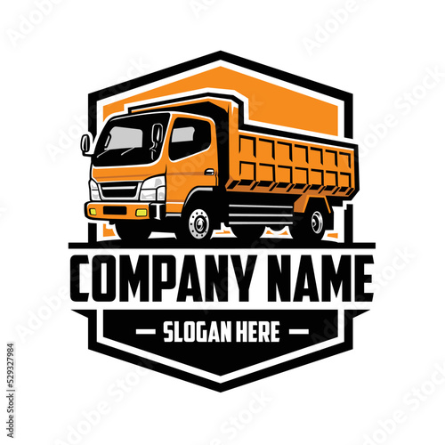 Trucking company emblem logo vector isolated. Best for trucking and freight related industry