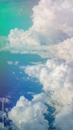 Rainbow in the clouds above Mexico