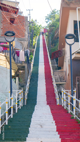 The stairs of Chilchota, Mexico