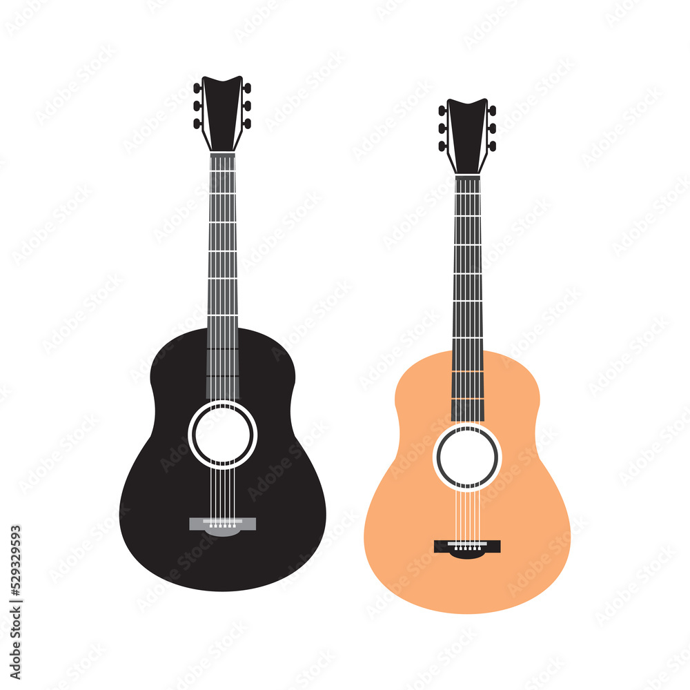 Obraz premium guitar icon vector illustration symbol