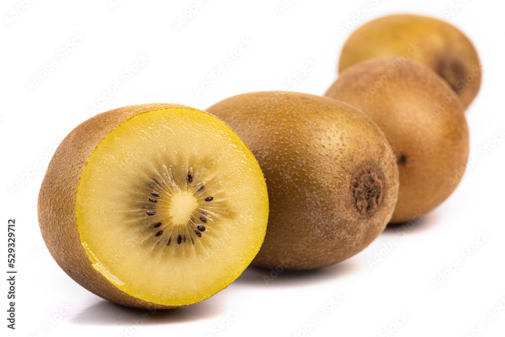 Fresh kiwi fruit closeup isolated on white background Fresh kiwi fruit closeup isolated on white background