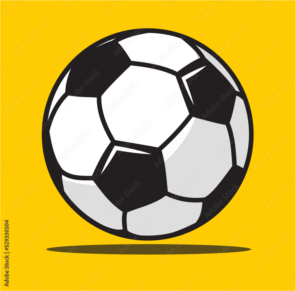 Φωτογραφία illustration of a soccer ball with an orange background