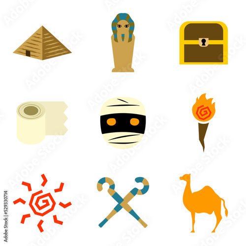 ミイラ男のイラストアイコンセット