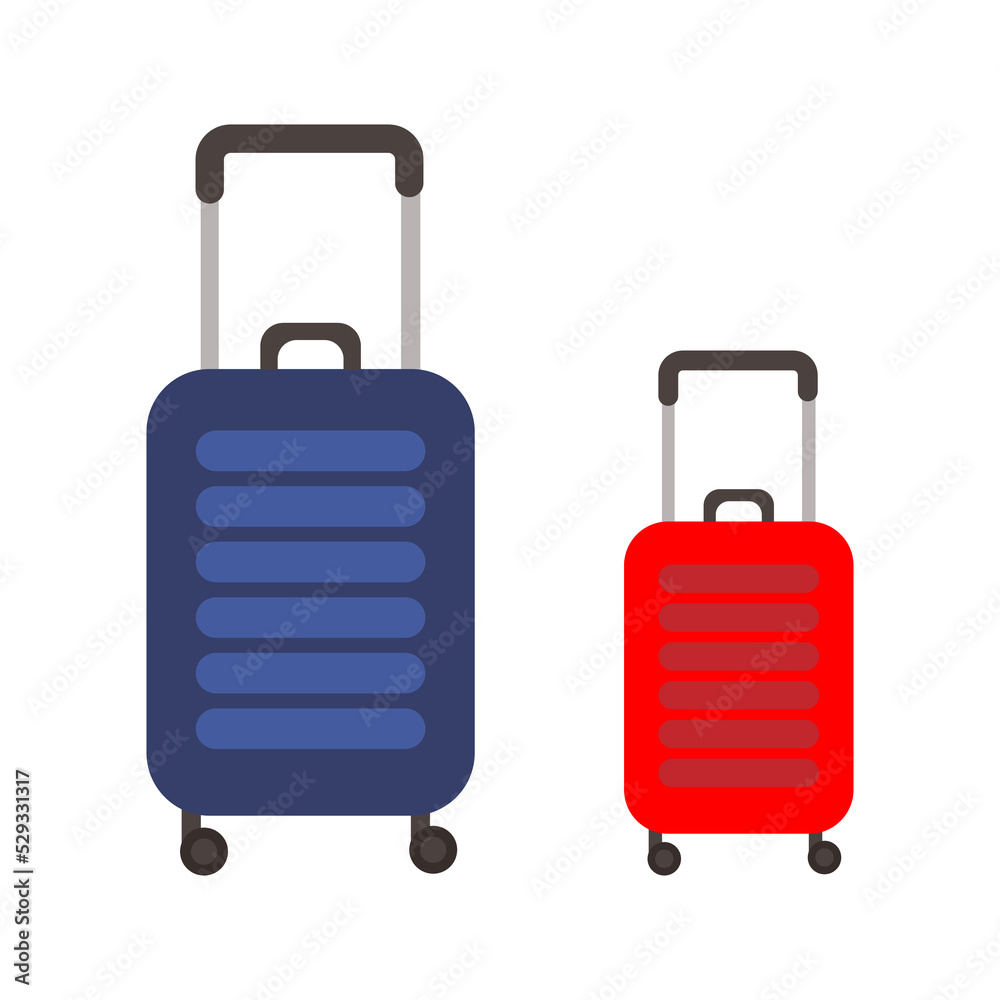 Red blue suitcases. Tourism concept. Travel concept. Vector illustration. stock image. Red blue suitcases. Tourism concept. Travel concept. Vector illustration. stock image.