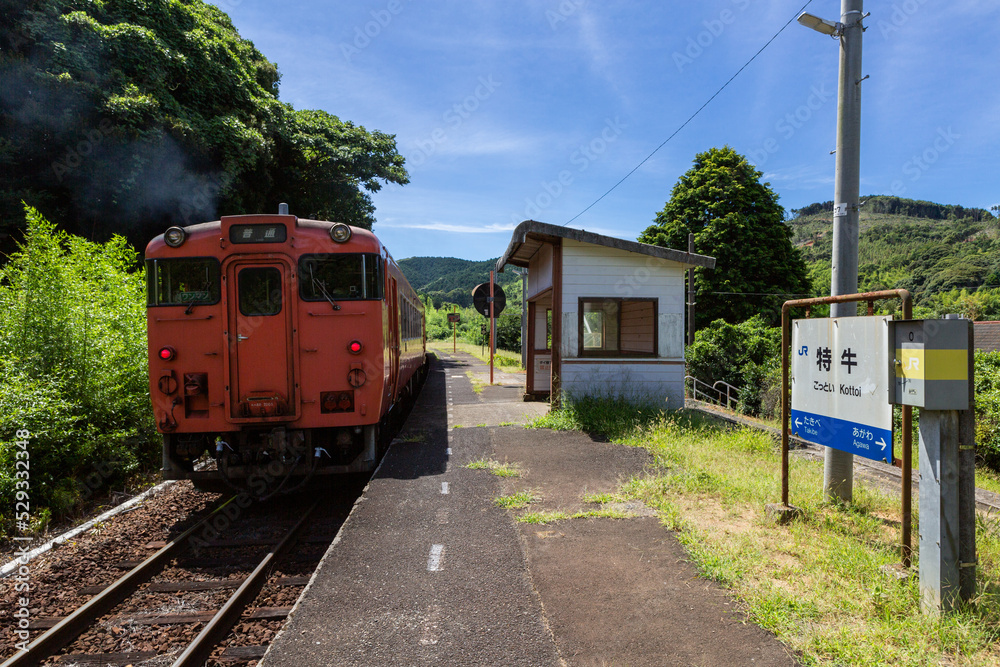 Naklejka premium JR特牛駅 山口県下関市豊北町