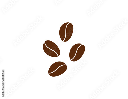 Icon of well roasted coffee beans. eps 10.