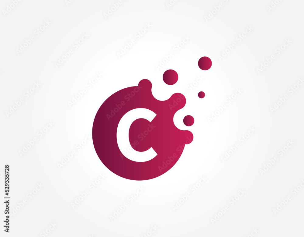 Dots Letter C Logo. C Letter Design Vector with Dots. vector illustrator. Dots Letter C Logo. C Letter Design Vector with Dots. vector illustrator.