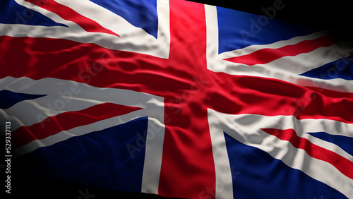 фотография Flag of the United Kingdom, also called Royal Jack, 3d rendering illustration