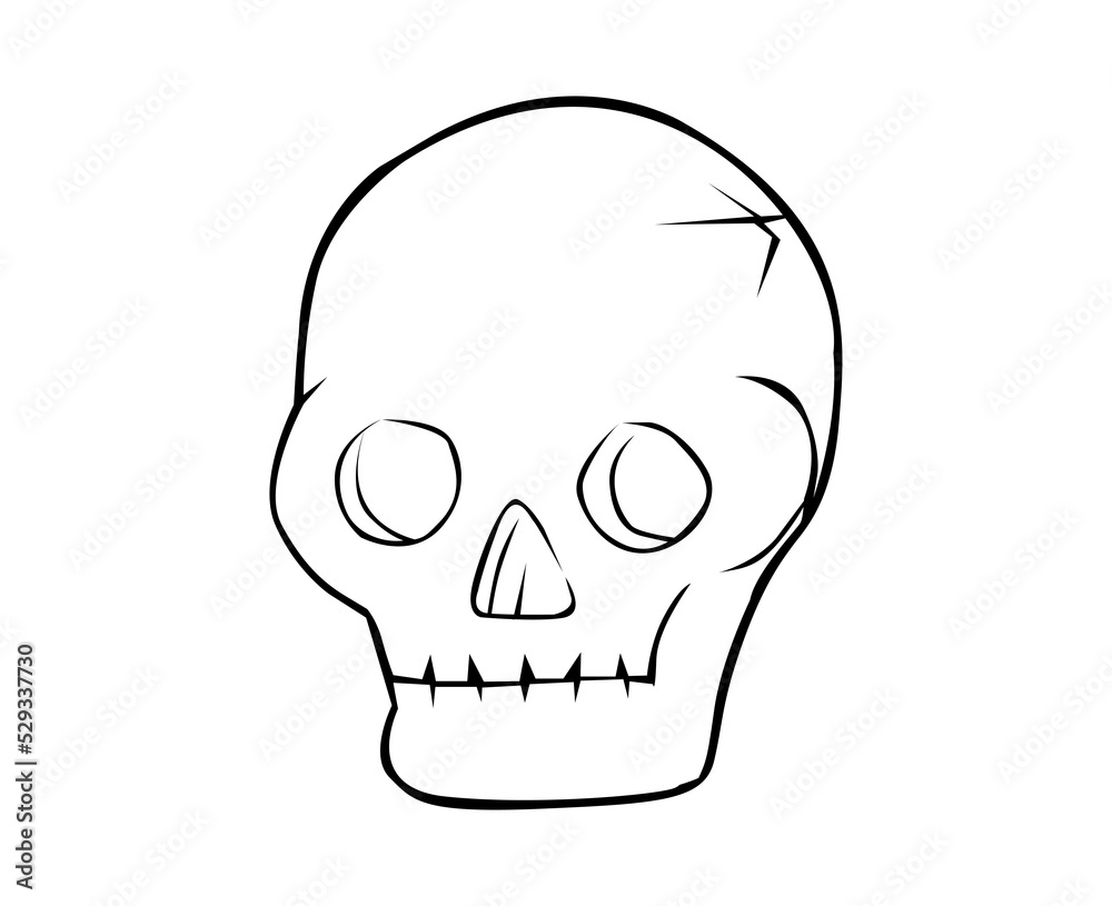 skull lineart