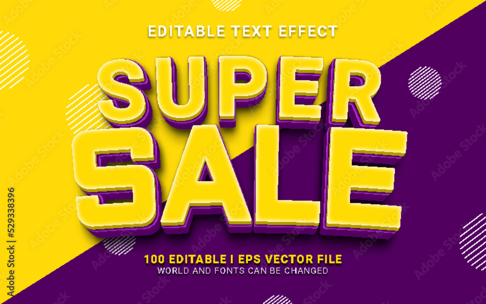 super sale text effect