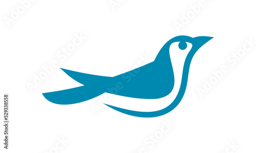 blue bird logo illustration vector