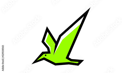 flying bird logo illustration
