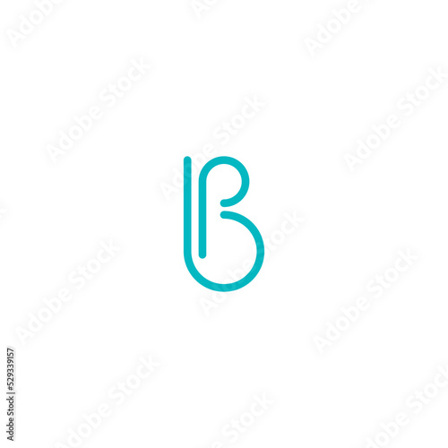Monogram initial letter mark B logo design