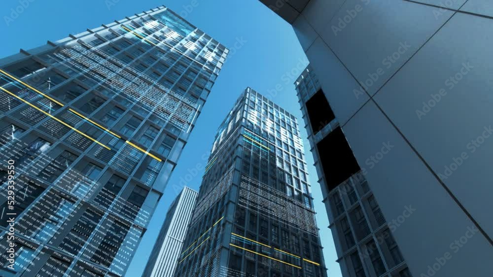 Smart city and communication network concept Smart city and communication network concept
