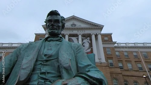 University of Wisconsin 4K Lincoln statue Bascom Hill photo