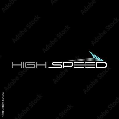Simple and unique letter or word HIGH SPEED sport font with fast icon image graphic icon logo design abstract concept vector stock. Can be used as symbol related to typography or move