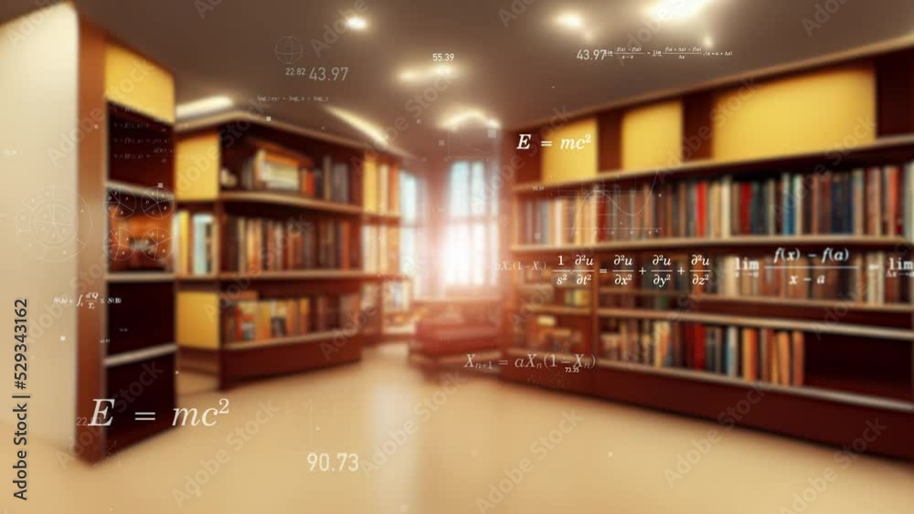 図書室と研究イメージ　科学技術