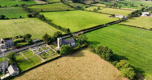 Aerial photo Ardclinis Church of Ireland Carnlough Co Antrim Northern Ireland photo