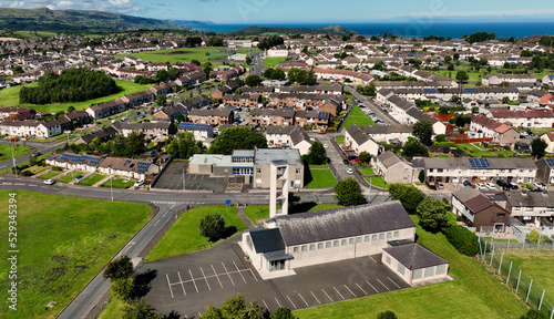 Aerial photo of Craigy Hill Presbyterian Church Craigyhill County Antrim Northern Ireland