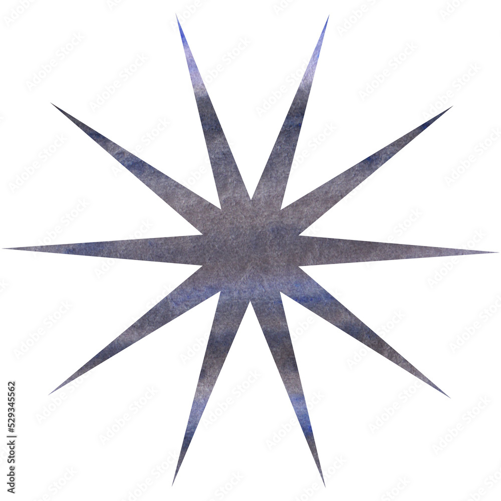 Blue watercolor star. Celestial element, space, sky. Transparent PNG clipart Blue watercolor star. Celestial element, space, sky. Transparent PNG clipart