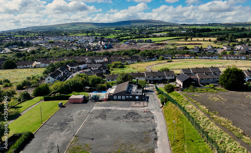 Aerial photo of St Anthony's Primary School Larne County Antrim Northern Ireland