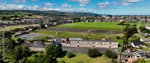 Aerial photo of St Anthony's Primary School Larne County Antrim Northern Ireland uk photo