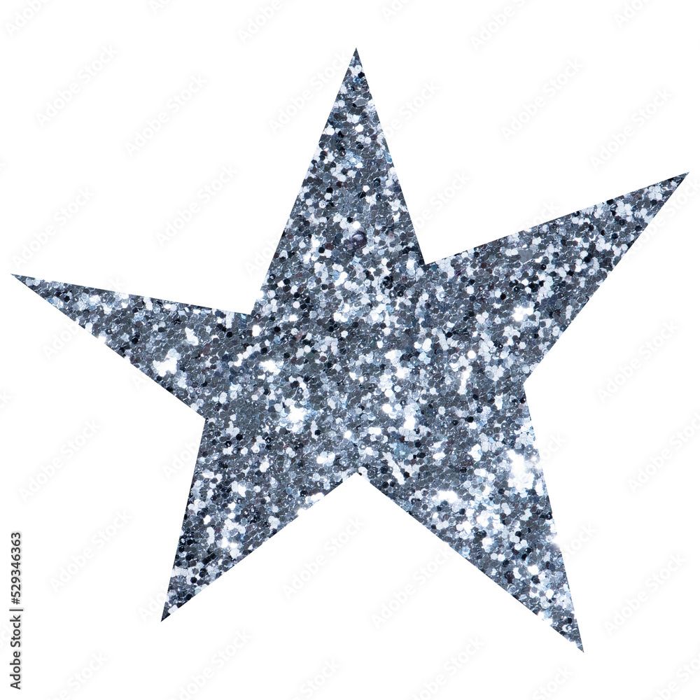 Obraz premium Shiny glitter star. Celestial element. Transparent PNG Clipart