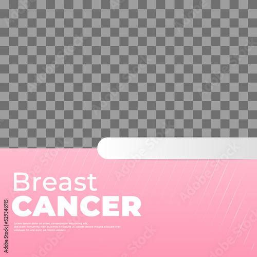 Breast Cancer awareness month for social media post template