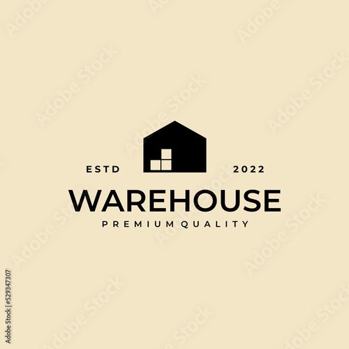 warehouse vintage logo modern illustration designs