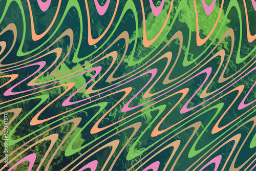 80s style pink and green preppy wave pattern gradient illustration graphic background