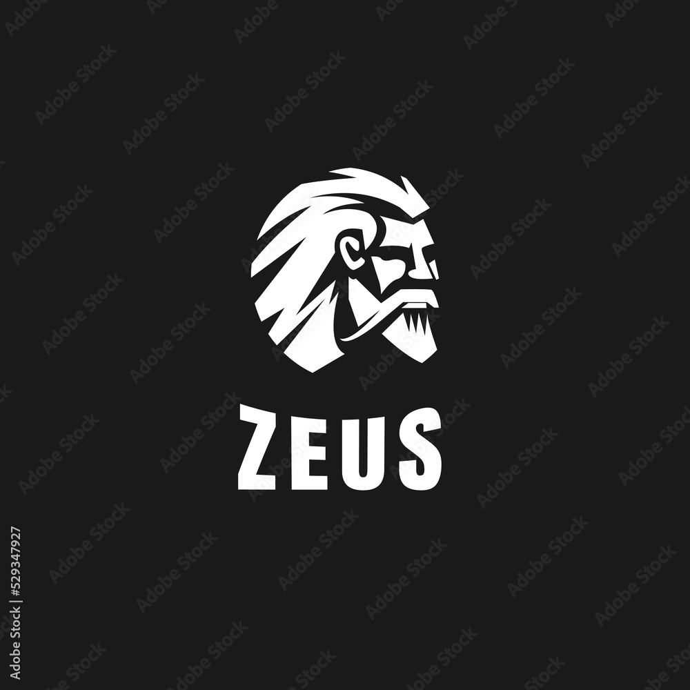 Obraz premium Zeus Logo Vector Design, Icon
