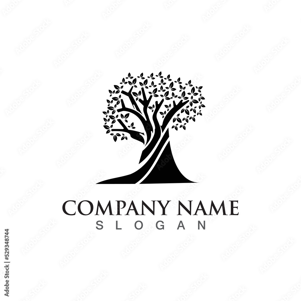 Obraz premium Tree logo nature design image of tree ecology element vector