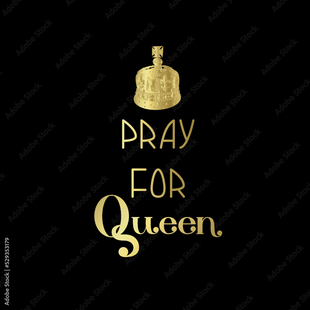 Day of mourning in the British kingdom. Pray for the queen. Sorrow and irreparable loss. The Royal Family. Great Britain national mourning day. Vector illustration. Day of mourning in the British kingdom. Pray for the queen. Sorrow and irreparable loss. The Royal Family. Great Britain national mourning day. Vector illustration.