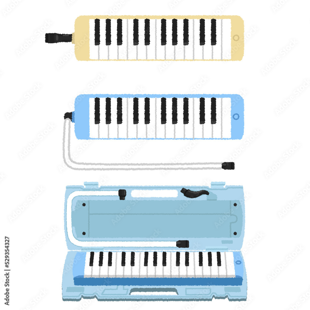 Fototapeta premium ピアニカのイラスト