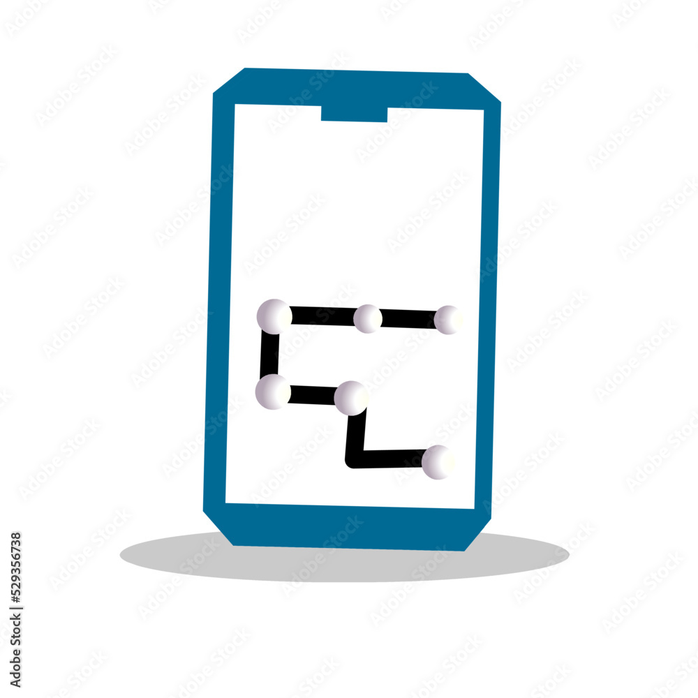 mobile phone security pattern vector illustration mobile phone security pattern vector illustration