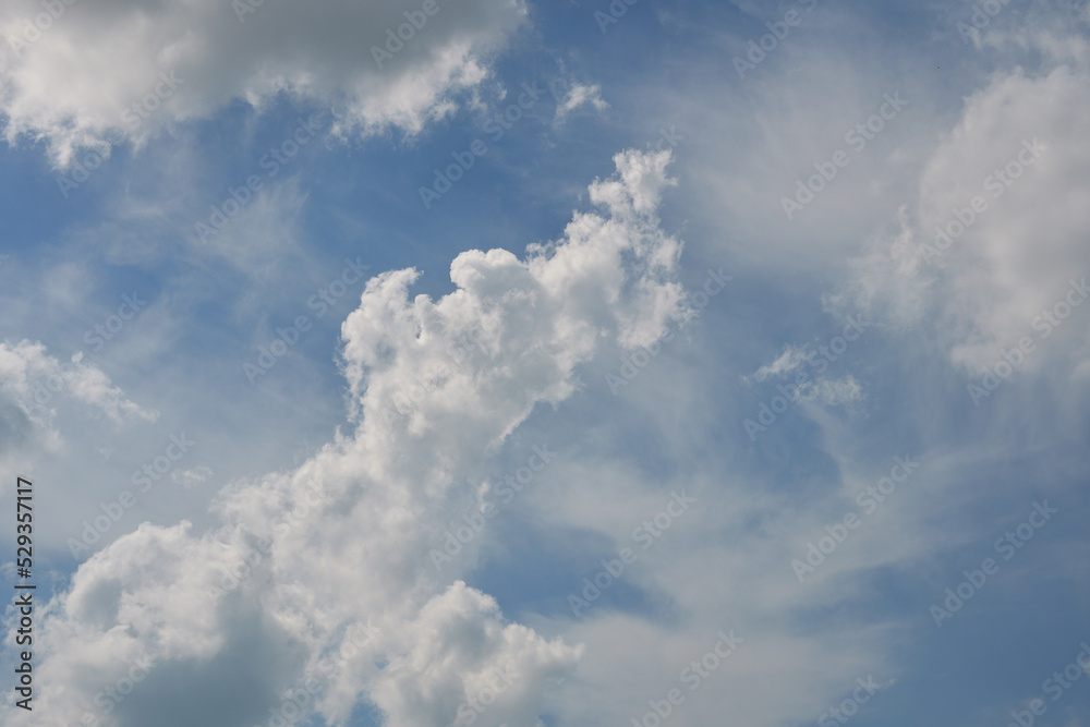 Obraz premium Summer blue sky with cloud gradient