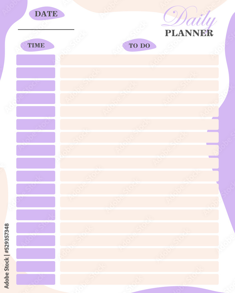 Cute daily planner