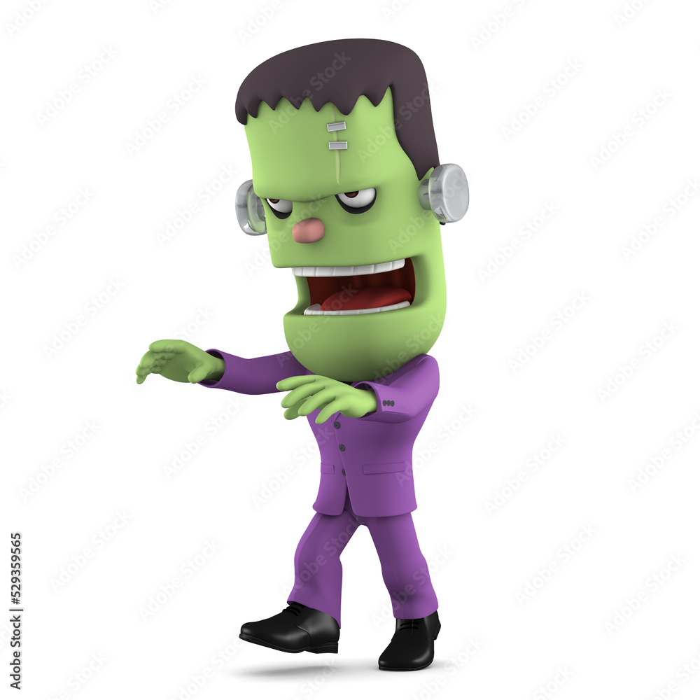 Monster character, 3D illustration Monster character, 3D illustration