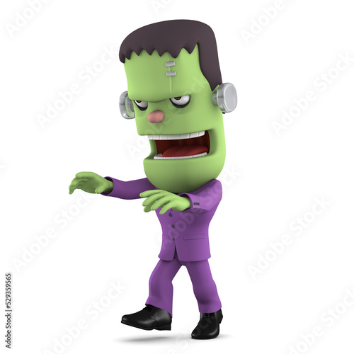 Monster character, 3D illustration