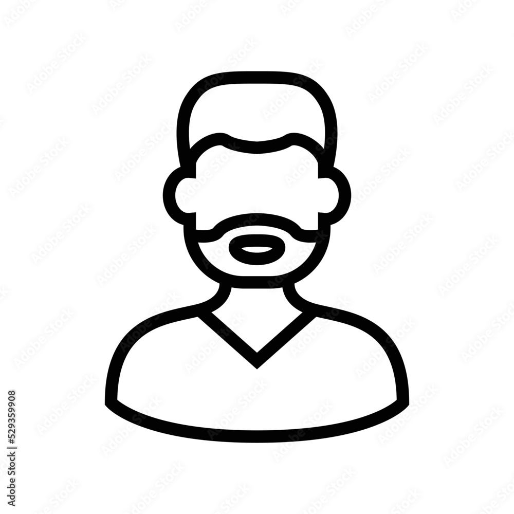 Man line icon vector graphic illustration Man line icon vector graphic illustration