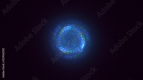 3D rendering abstract round light background