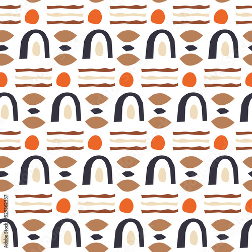 Pattern of abstract shapes and spots. Vector illustration. For stationery  websites and web pages  websites  prints  textiles and clothing  home interiors.