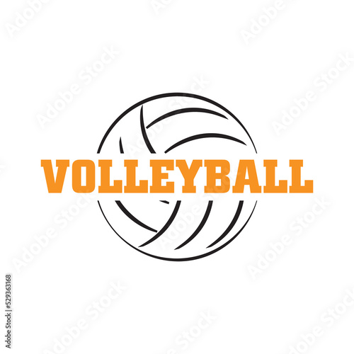 volleyball logo on white background.