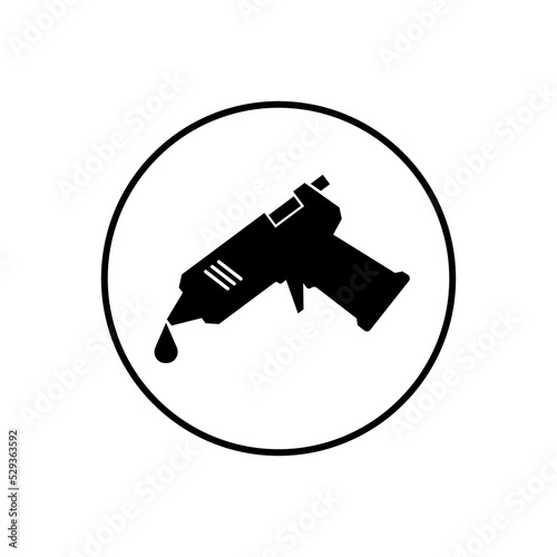 glue gun icon on white background