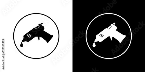 glue gun icon on white background