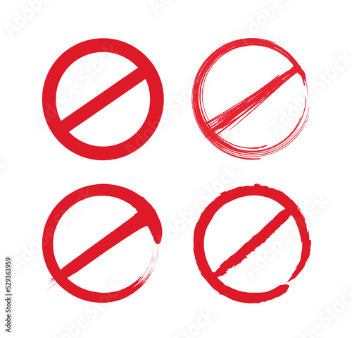 Prohibition ban icon. vector illustration