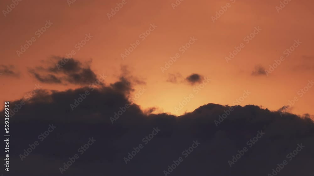Orange Sunset Sky Beautiful Grey Clouds Time Lapse Color Graded 4K Orange Sunset Sky Beautiful Grey Clouds Time Lapse Color Graded 4K