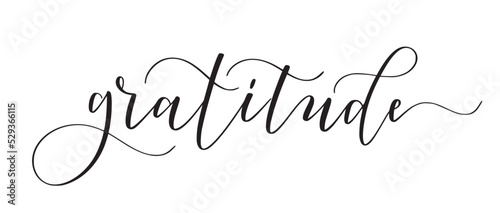 Gratitude cute modern calligraphy design