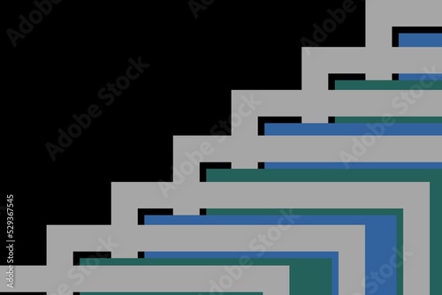 Black abstract background with colorful line elements