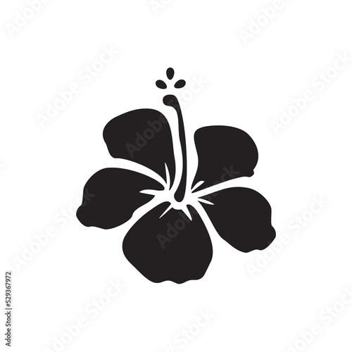 Hawaii hibiscus flower vector icon